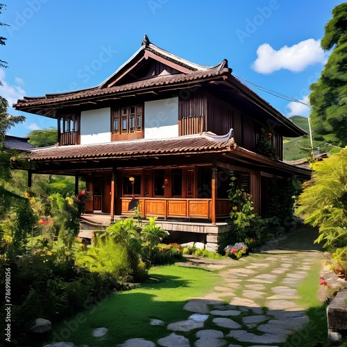 Traditional oriental house  elegant and stylish house
