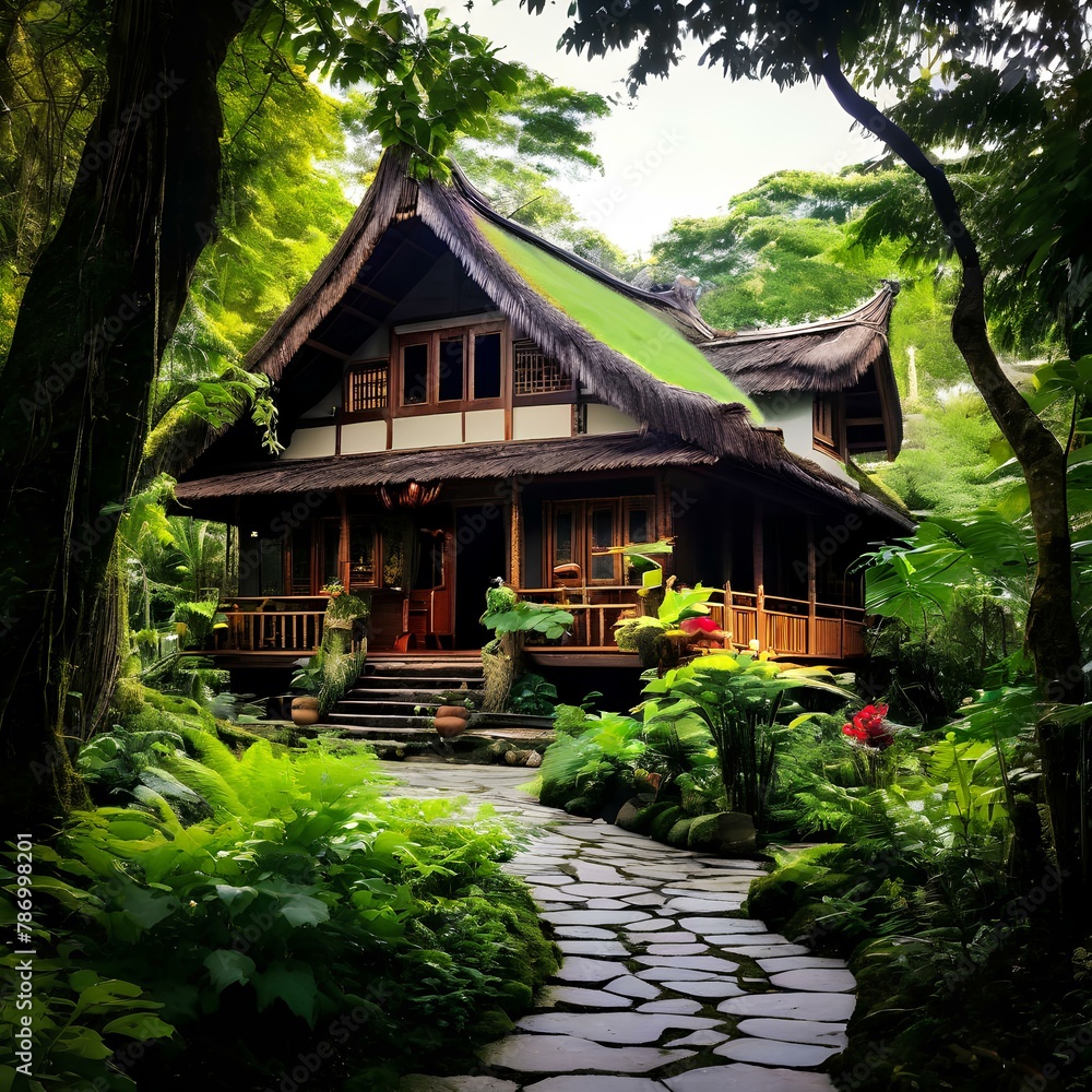 Traditional oriental house, elegant and stylish house Traditional oriental house, elegant and stylish house