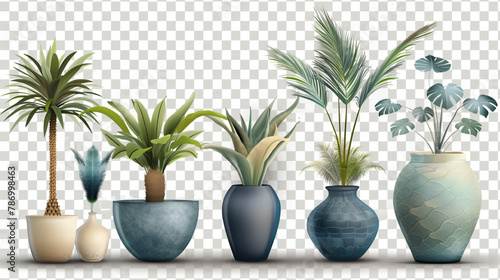 Different styles of retro vantage and modern vase 