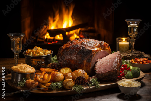 Delicious Christmas feast 