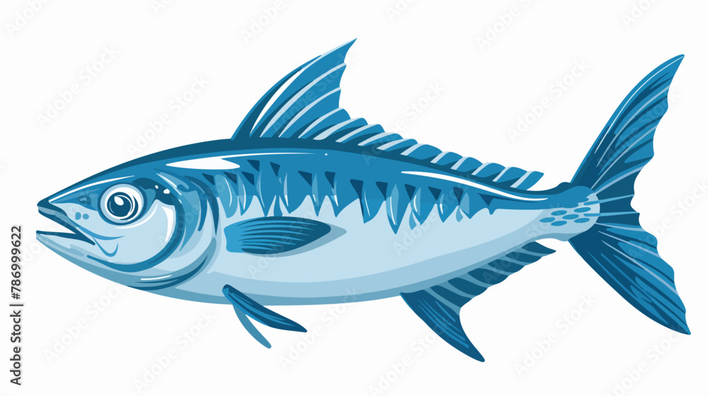 Fish logo vector flat vector isolated on white background