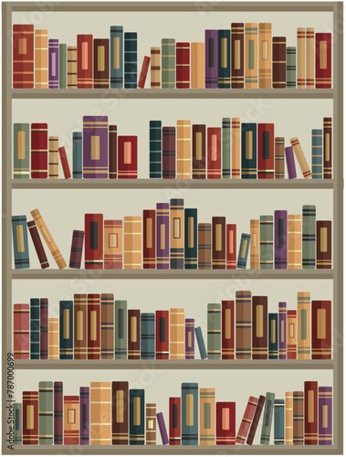 hand drawn bookshelf