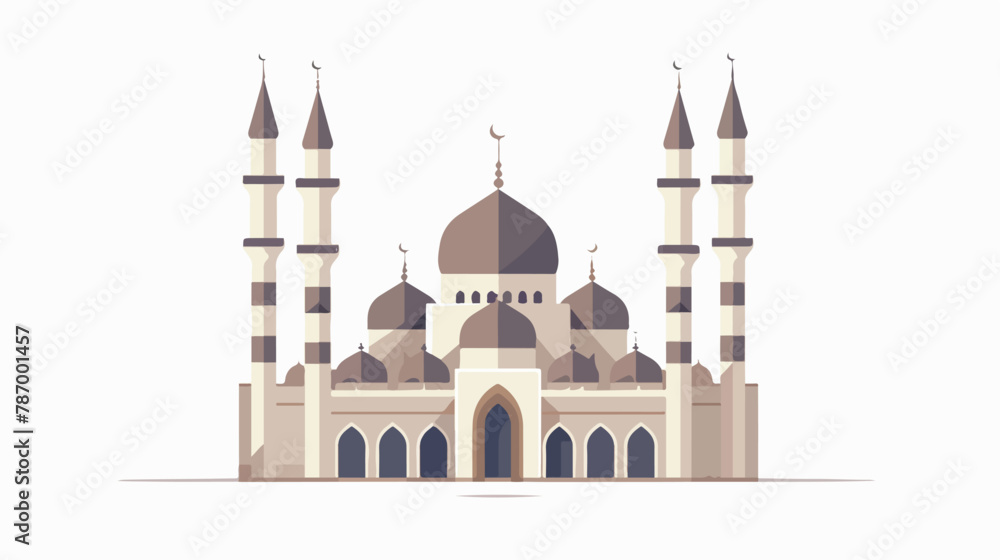Flat modern design with shadow icons mosque flat vector