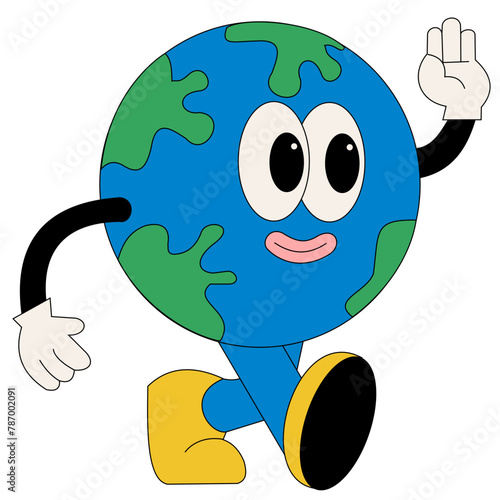 retro earth character