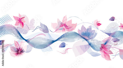 Floral Sound Waves sound wave pattern floral rhythm a