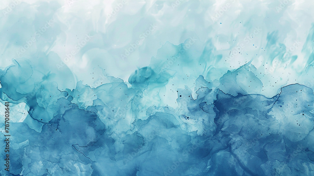 Immerse yourself in the gentle allure of a watercolor texture painted in soothing turquoise blue tones, skillfully brought to life Immerse yourself in the gentle allure of a watercolor texture painted in soothing turquoise blue tones, skillfully brought to life