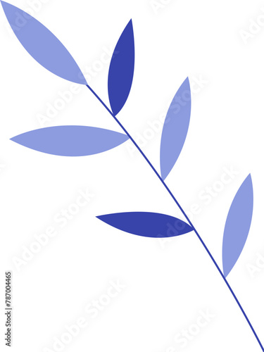 tropical exotic branch with leafs nature icon
