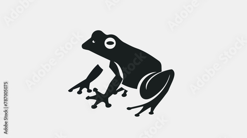 Frog logo vector design template Silhouette Frog logo