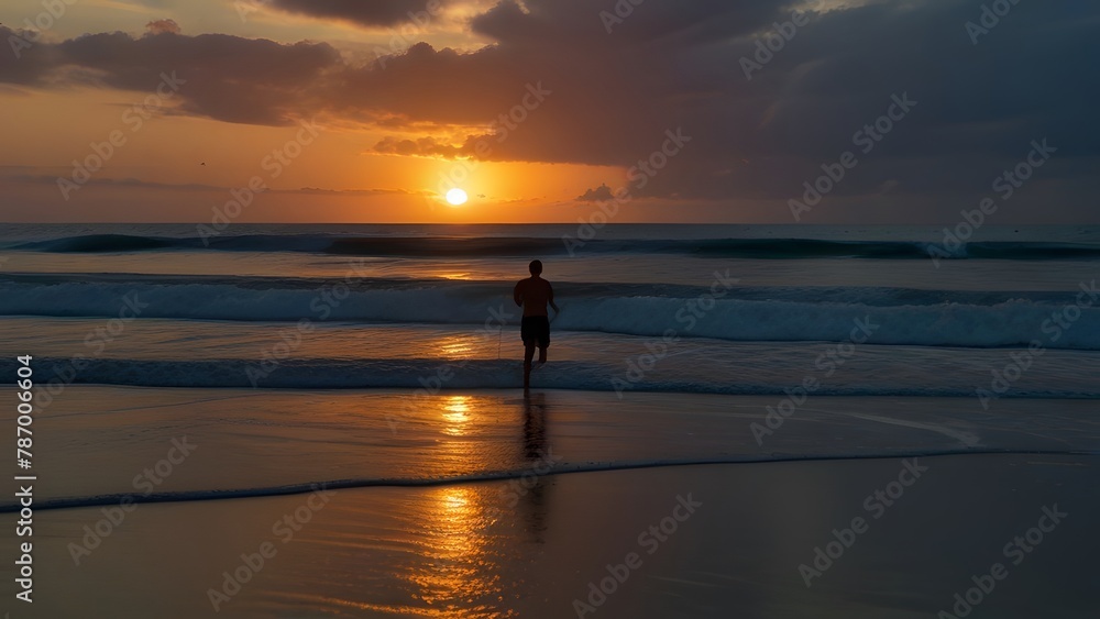 sunset at the beach, ai generated sunset at the beach, ai generated