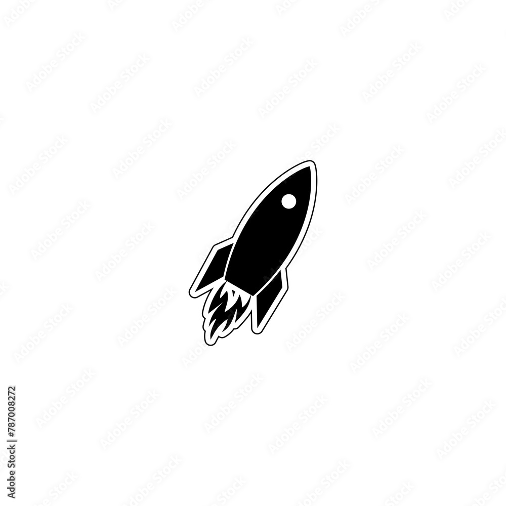 Rocket icon isolated on transparent background Rocket icon isolated on transparent background