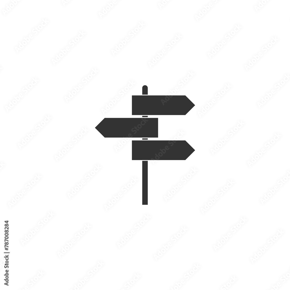 Road direction arrow sign icon isolated on transparent background Road direction arrow sign icon isolated on transparent background