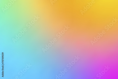 Colorful gradient. Vector. Holographic neon trendy background. Blurred rainbow colored gradient.