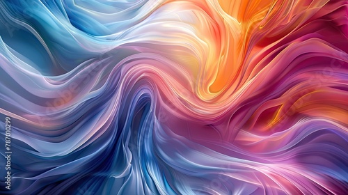 Vivid abstract swirls of colors blending seamlessly