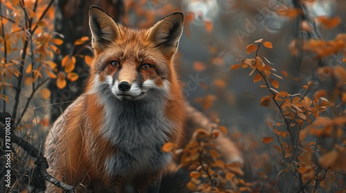 Fox in natural habitat