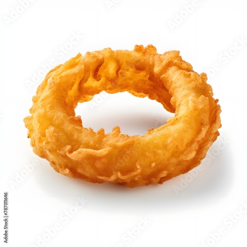 Two fried doughnuts on white background. Vector art of delicious pastries.