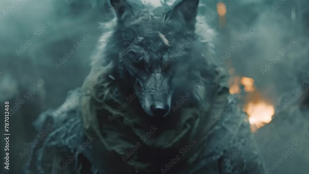 Fantasy Cosplay: Enigmatic Wolf Spirit Emerges. Concept Fantasy Cosplay, Enigmatic Wolf Spirit, Emerging Character Fantasy Cosplay: Enigmatic Wolf Spirit Emerges. Concept Fantasy Cosplay, Enigmatic Wolf Spirit, Emerging Character