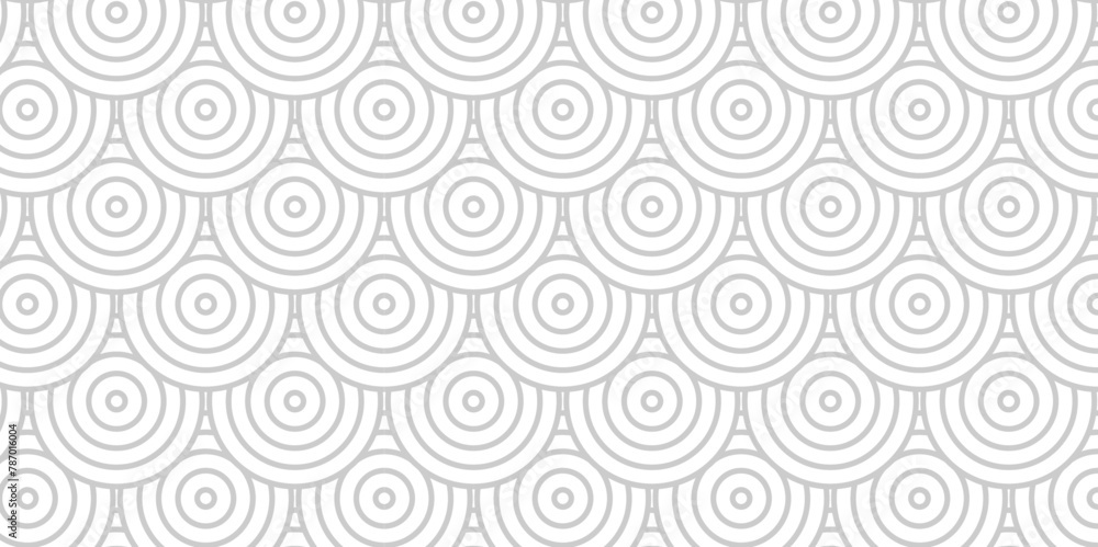 Overlapping Pattern Minimal diamond geometric waves spiral and abstract circle wave line. white and gray seamless tile stripe geometric create retro square line backdrop pattern background.