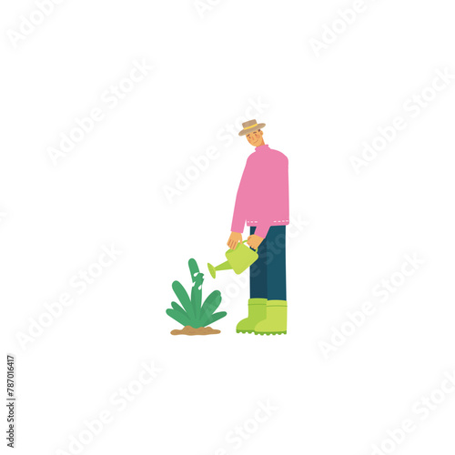 pose of people keeping the earth clean rubbish