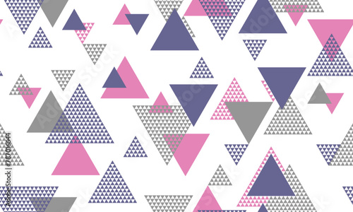 Triangle shapes seamless pattern vector design.