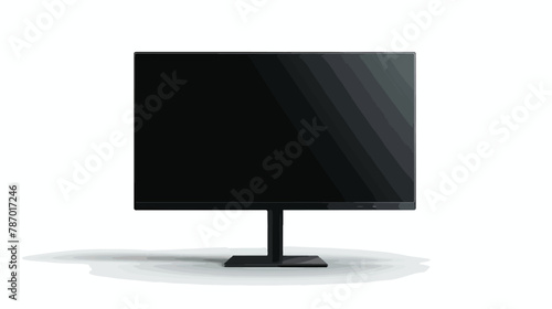 Realistic black modern thin frame display computer mon