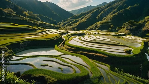 rice terraces in japan photo