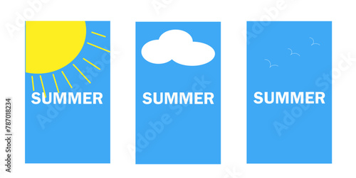 blue screensavers summer three different, themes,