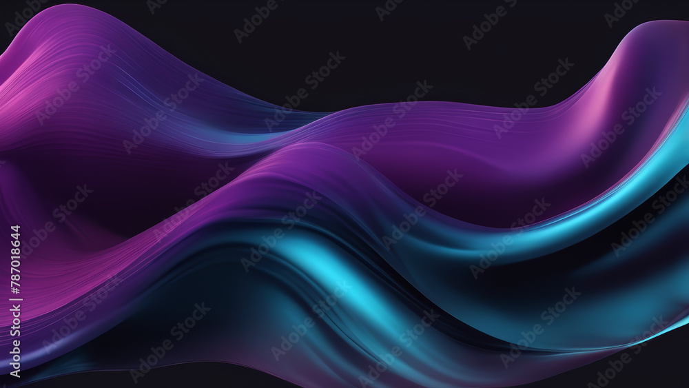 Fototapeta premium Vibrant Wave Motion, Abstract Colorful Energy Flow Design Vibrant