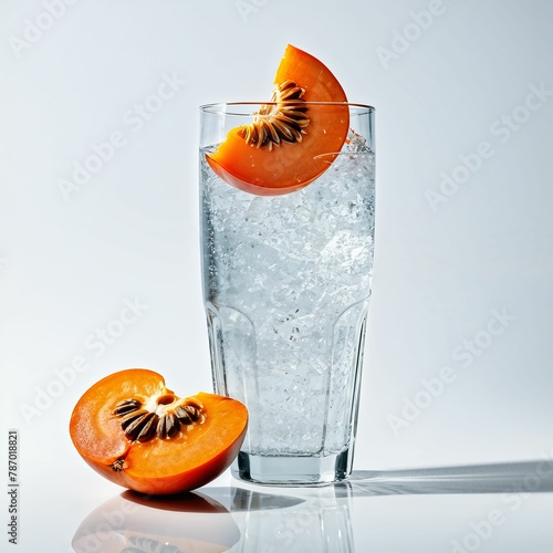 A refreshing drink with persimmon 