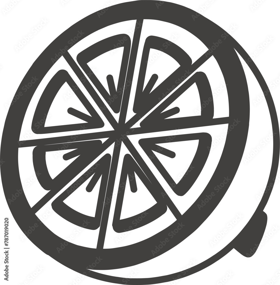 Obraz premium Lemon icon white background, on theme Lemon, Lime. Line, outline, stroke