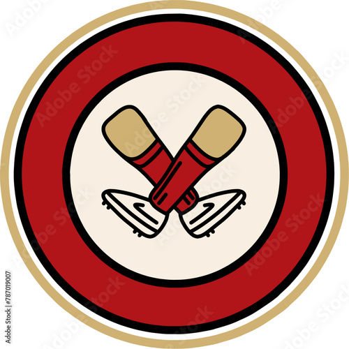 football logo with two legs element, soccer, elegant soccer logo. Elegant Modern Soccer Football Badge logo designs, Soccer Emblem logo template vector illustration