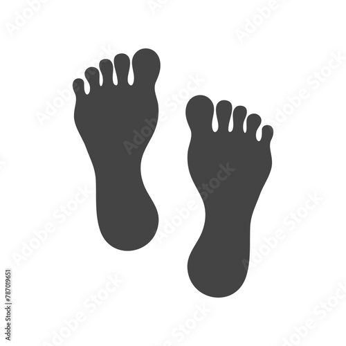 Human foot print icon. Step, walk, track. Vector illustration