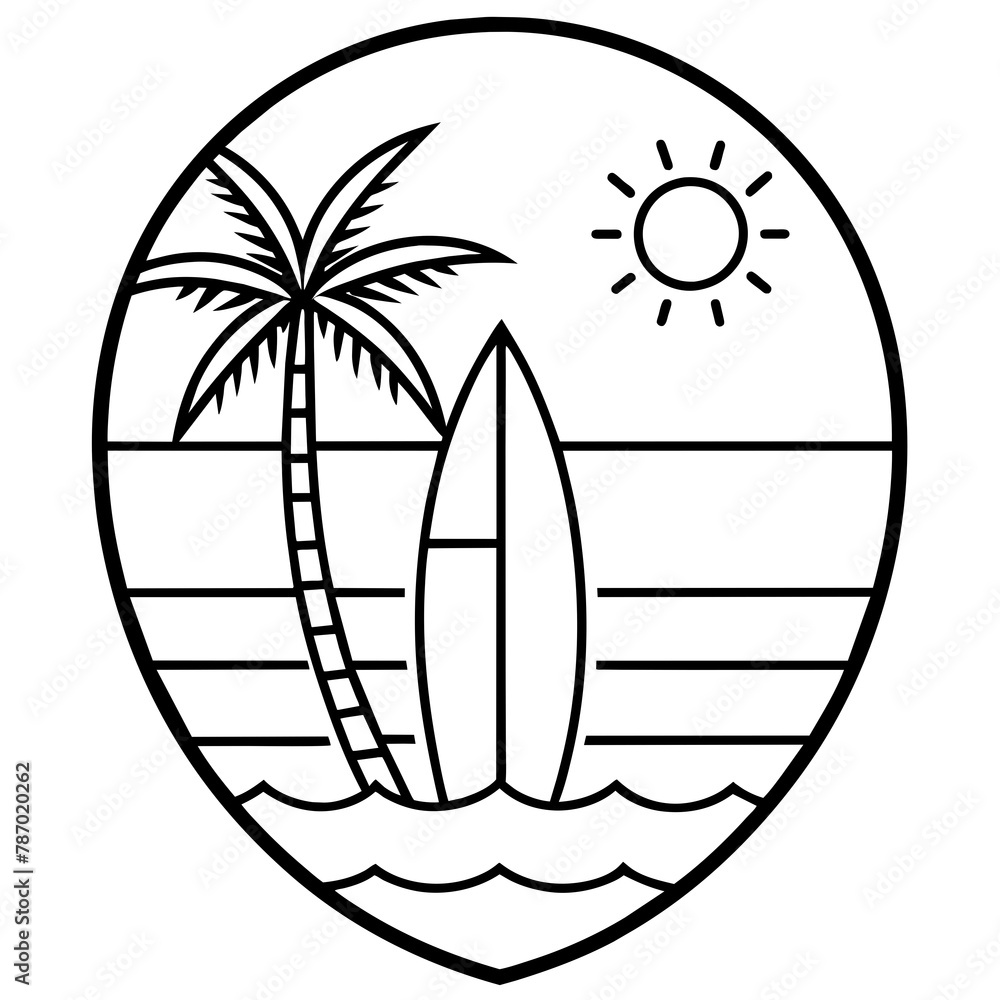 Summer vibes vector illustration.
Summer vibes vector illustration.
