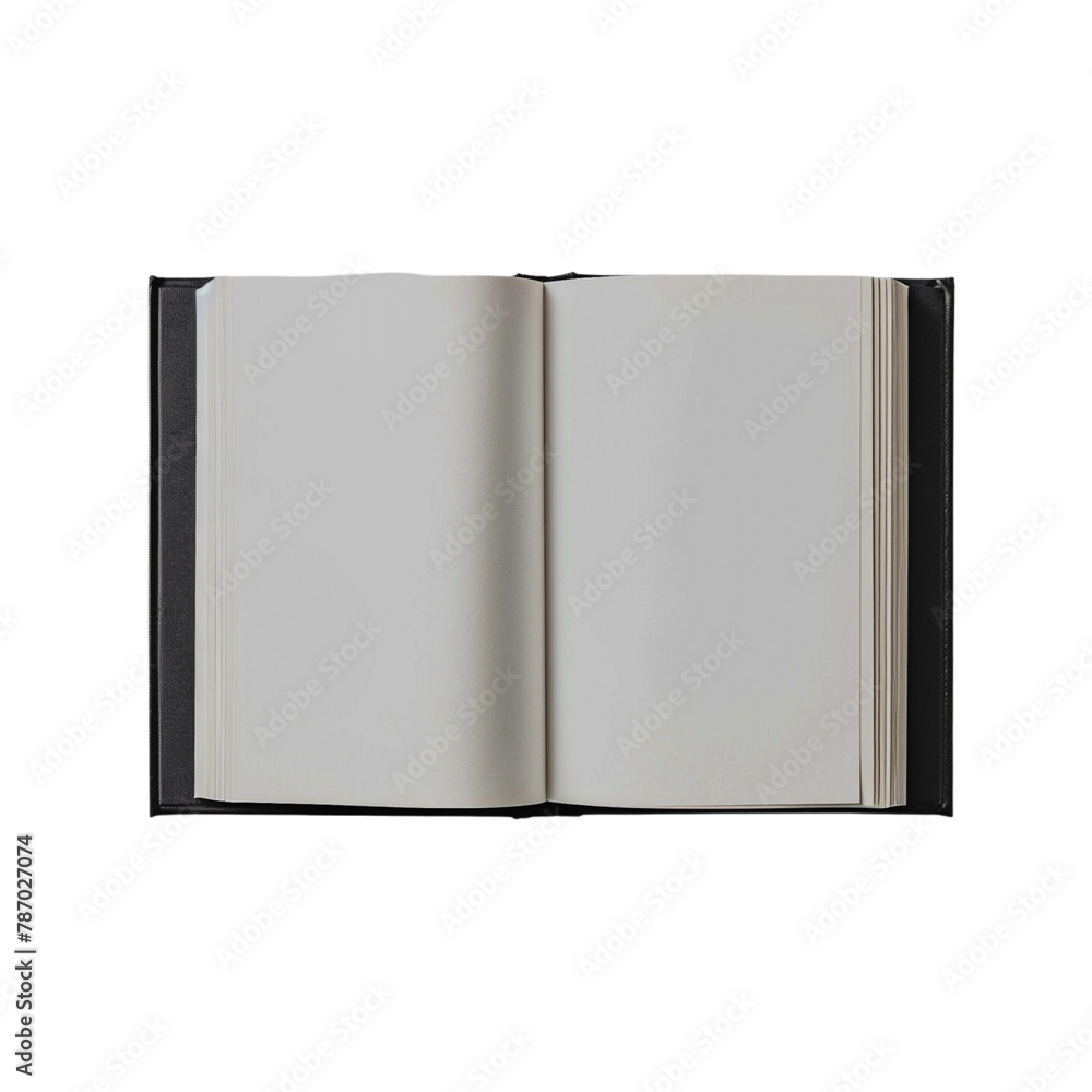 Open empty book mockup isolated transparent, Generative AI Open empty book mockup isolated transparent, Generative AI