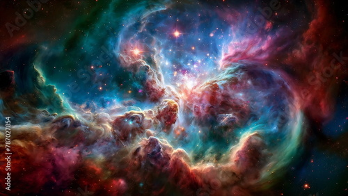 Celestial Spiral, Mesmerizing Galaxy, Background Wallpaper