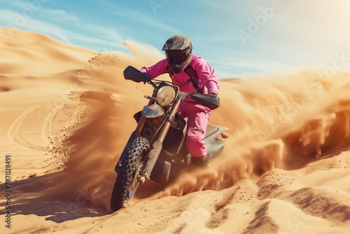 Dancing With Dust: Exhilarating Ride on a Thundering Desert Trail photo
