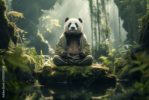 Meditating Panda