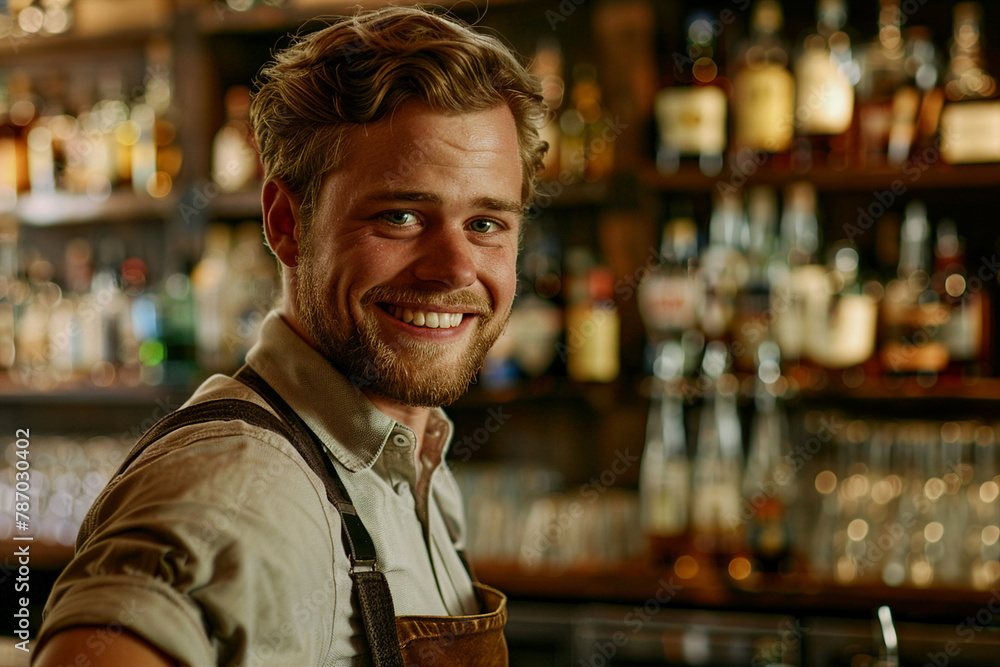 High skilled barman barista person making shaking cocktails coffee drinks in bar Generative AI picture High skilled barman barista person making shaking cocktails coffee drinks in bar Generative AI picture