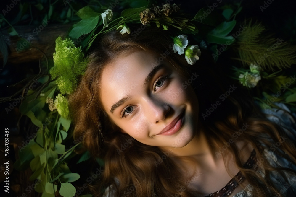 Ancient summer fest holiday Saint John day slavic Ivana Kupala night meadow celebration with great bonfire Generative AI illustration Ancient summer fest holiday Saint John day slavic Ivana Kupala night meadow celebration with great bonfire Generative AI illustration
