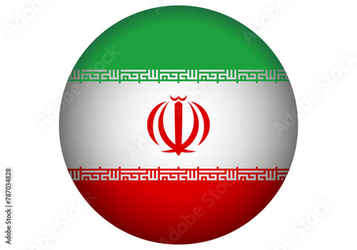 Pin de la bandera de Irán. Símbolo de Irán