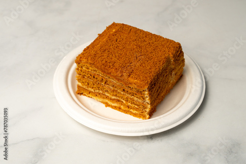 Slice of honey cake