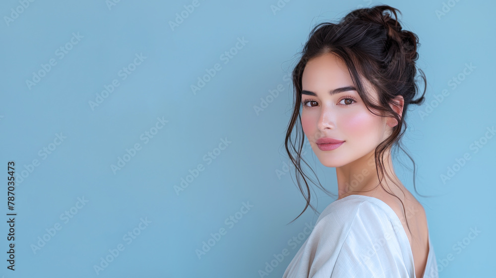 Pakistani woman in elegant simple robe, fashion beauty and cosmetic Pakistani woman in elegant simple robe, fashion beauty and cosmetic