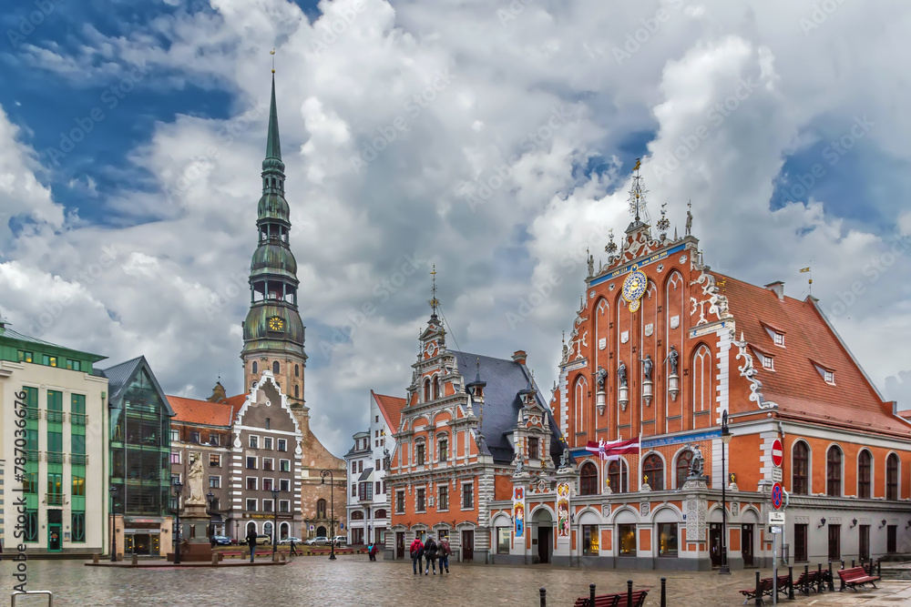 Fototapeta premium Town Hall Square, Riga, Lanvia