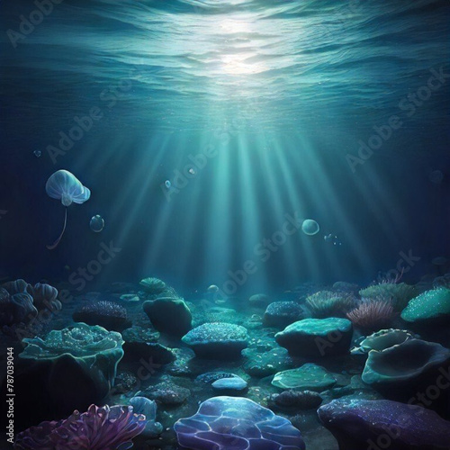 Underwater ocean scene