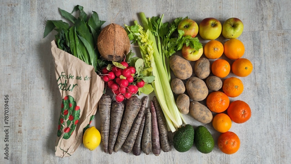 Fresh Produce Flat Lay #02 Fresh Produce Flat Lay #02