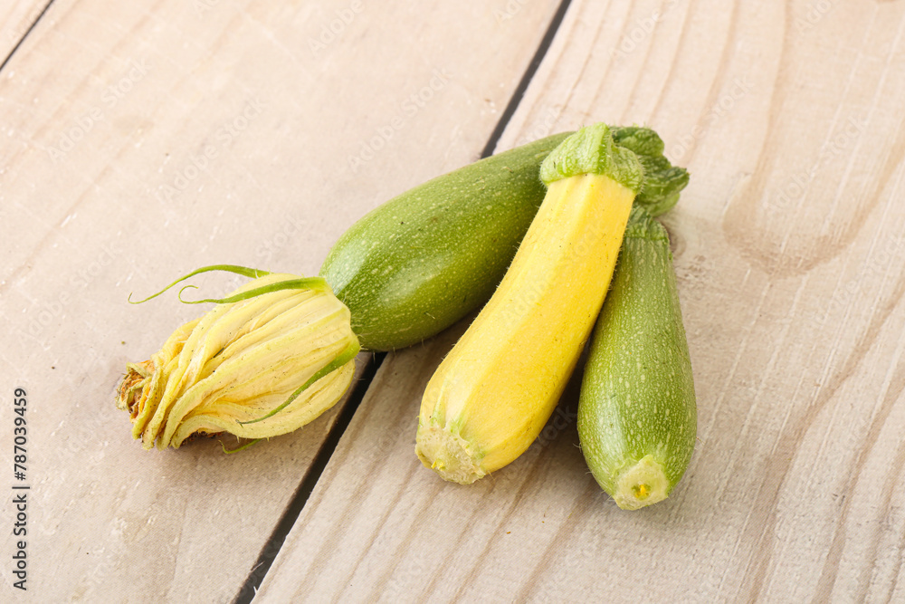 Raw baby organic zucchini heap Raw baby organic zucchini heap
