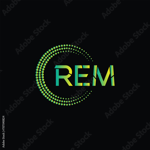 REM Letter Initial Logo Design Template Vector Illustration