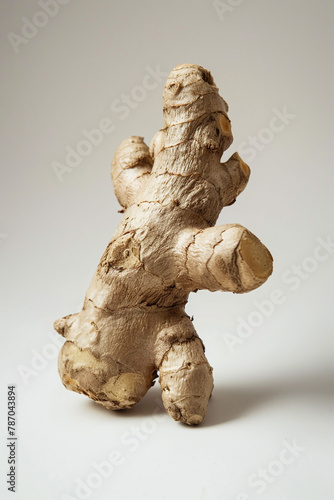 ginger root on white background