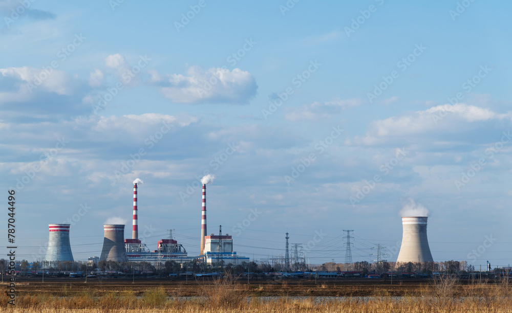Modern thermal power station producing heat