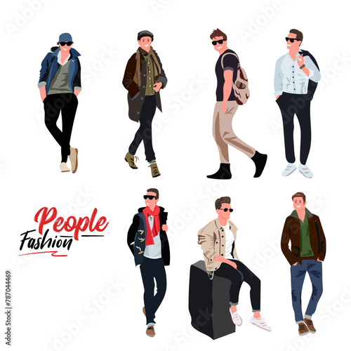 Fashion people. Style smart vector illustration.