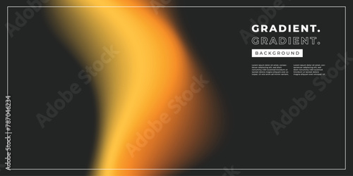 Fluid and vibrant orange gradient mesh on dark background. Blurred light flow design. For advertisement, branding, or presentation.